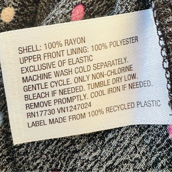 RIXO Plus Size Polka Dot Long Sleeve Swing Dress Size 20W/22W - Picture 9 of 11